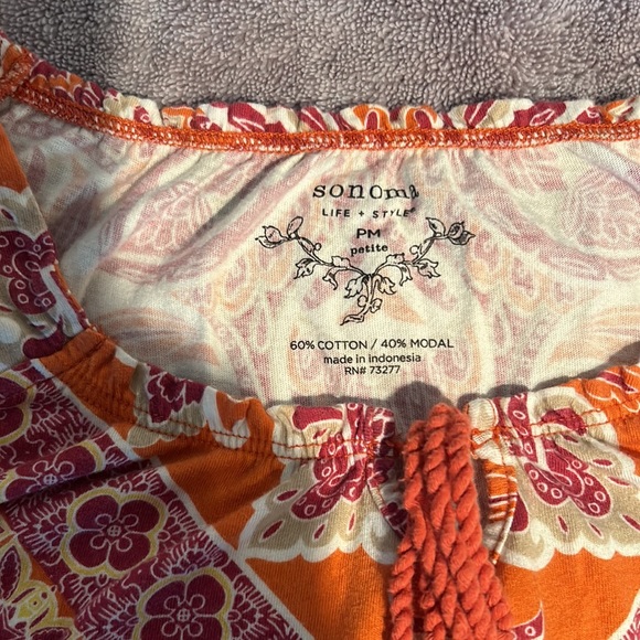 Sonoma woman’s sleeveless top. Size PM petite medium. - Picture 3 of 9